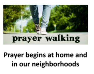 Prayer Walk Bookmark at neighborhood initiative